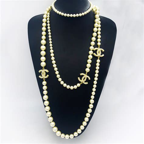 chanel gold chain|Chanel pearl necklace price list.